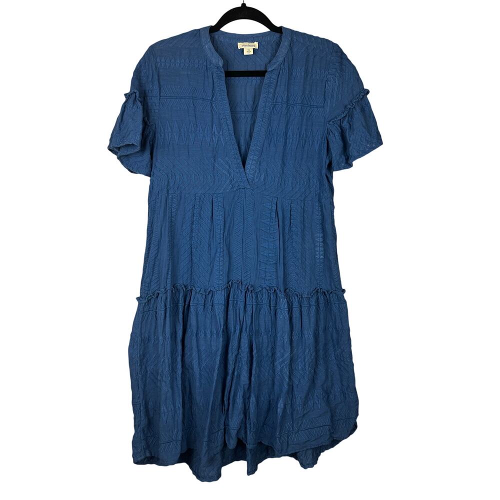 Sundance 100% Cotton Blue Flowy Lightweight Dress Spring‎ XS No Slip